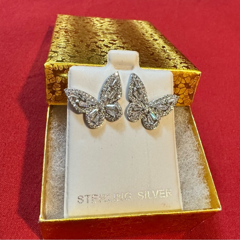 Sterling Silver butterfly earrings